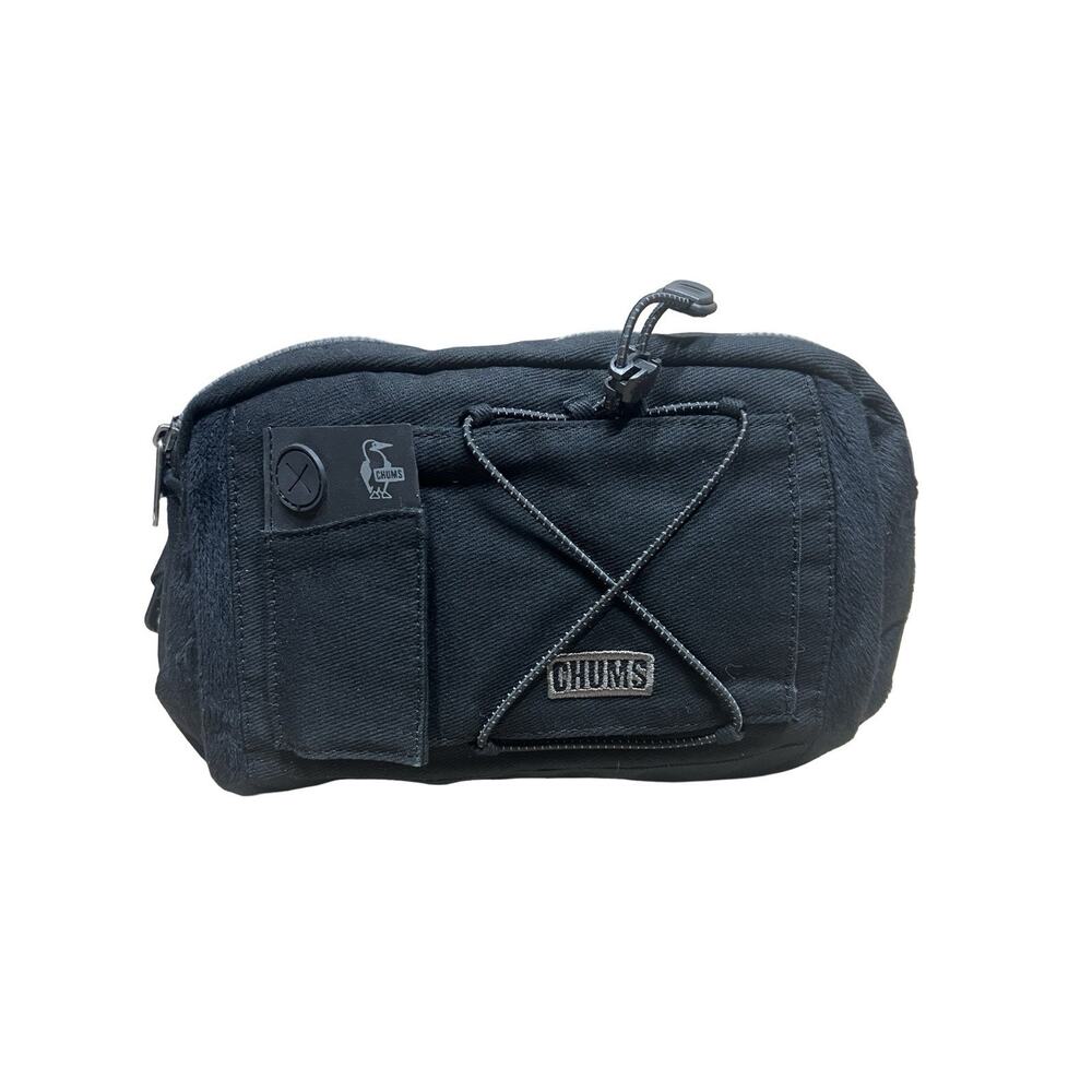 Chums Boom Box Black Reflective Waist Shoulder Bag Fanny Back Hiking Running
